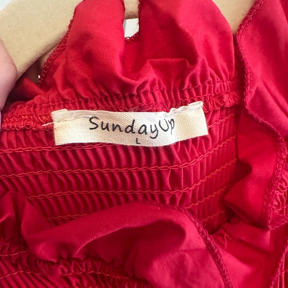 Chic Red Ruffled Mini Dress - Picture 2 of 5